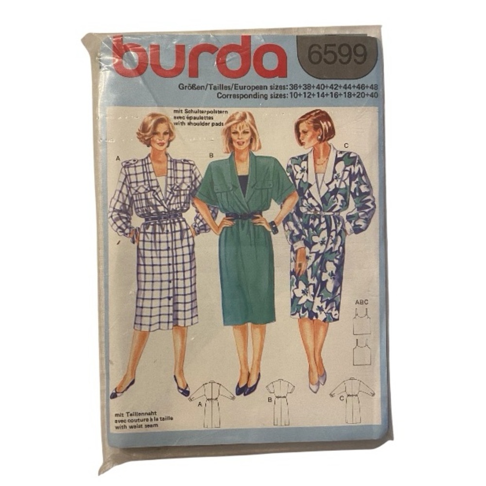 🧵 2 for 22$ 🧵 BURDA  Dresses Sewing Pattern 6599